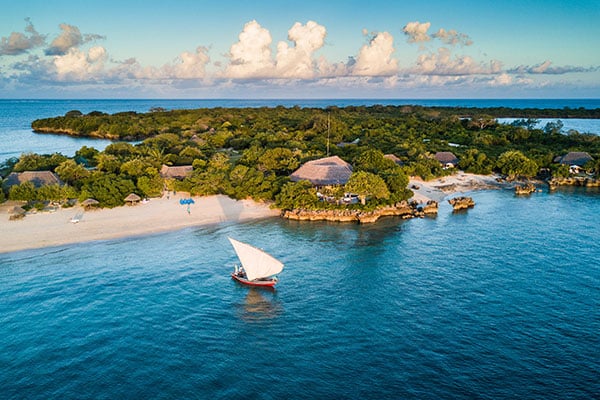 mozambique azura quilalea aerial view