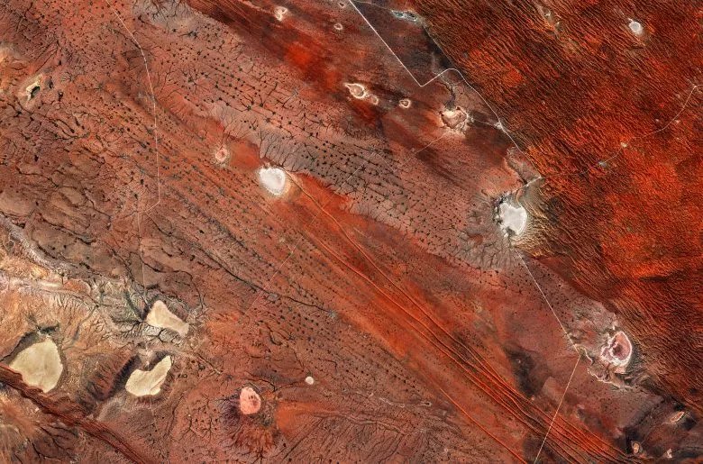 satellite image of Namibia