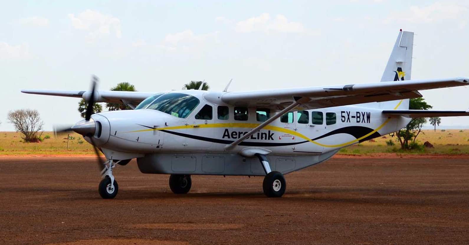 Private charter flight in Rwanda.