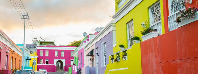 The Bo Kaap neighbourhood in Cape Town, South Africa