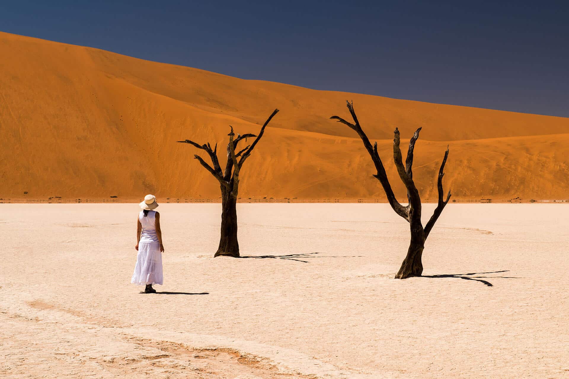 The dunes at Sossusvlei, Namibia - one of the country's in the Africa travel restrictions Coronavirus information