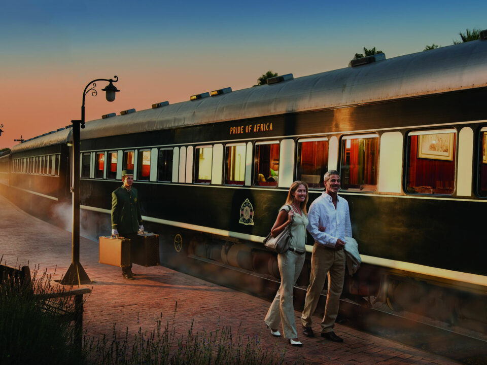Rovos Rail Luxury Train Travel Couple Walking Side by Side