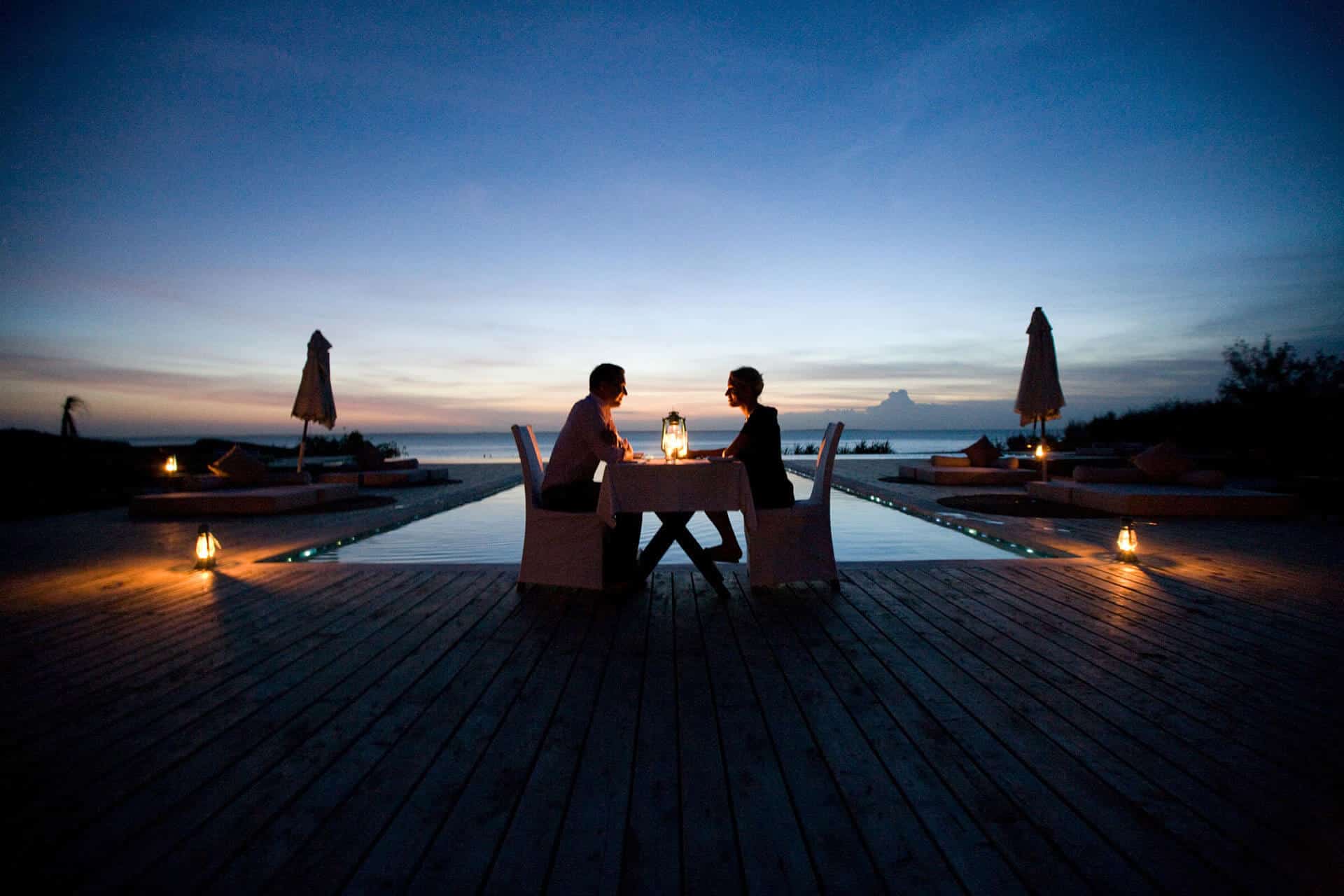 Al fresco dining in Zanzibar, for one of the nights during your Christmas in East Africa