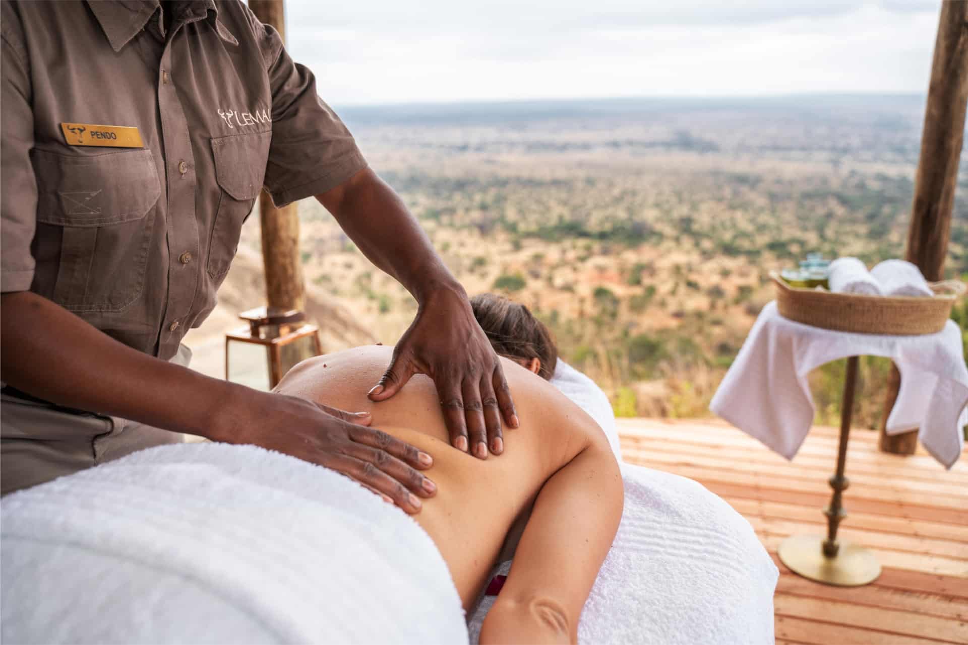 Massage treatment at Lemala Kuria Hills