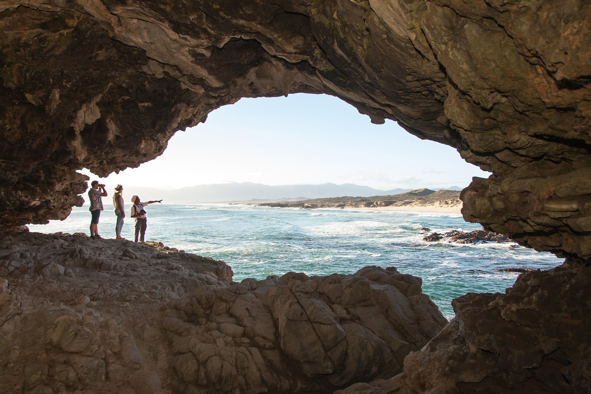 Guided activity to coastal caves while staying at Grootbos Forest Lodge