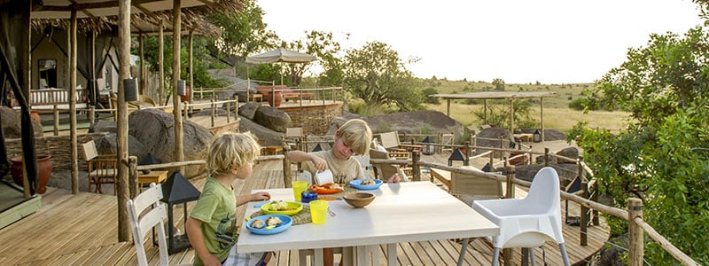 Private Family Safari Kids Dining On The Deck