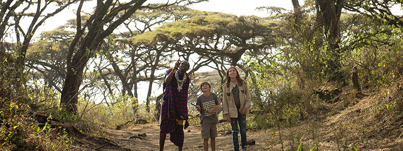 Maasai Warrior Guiding Tourists