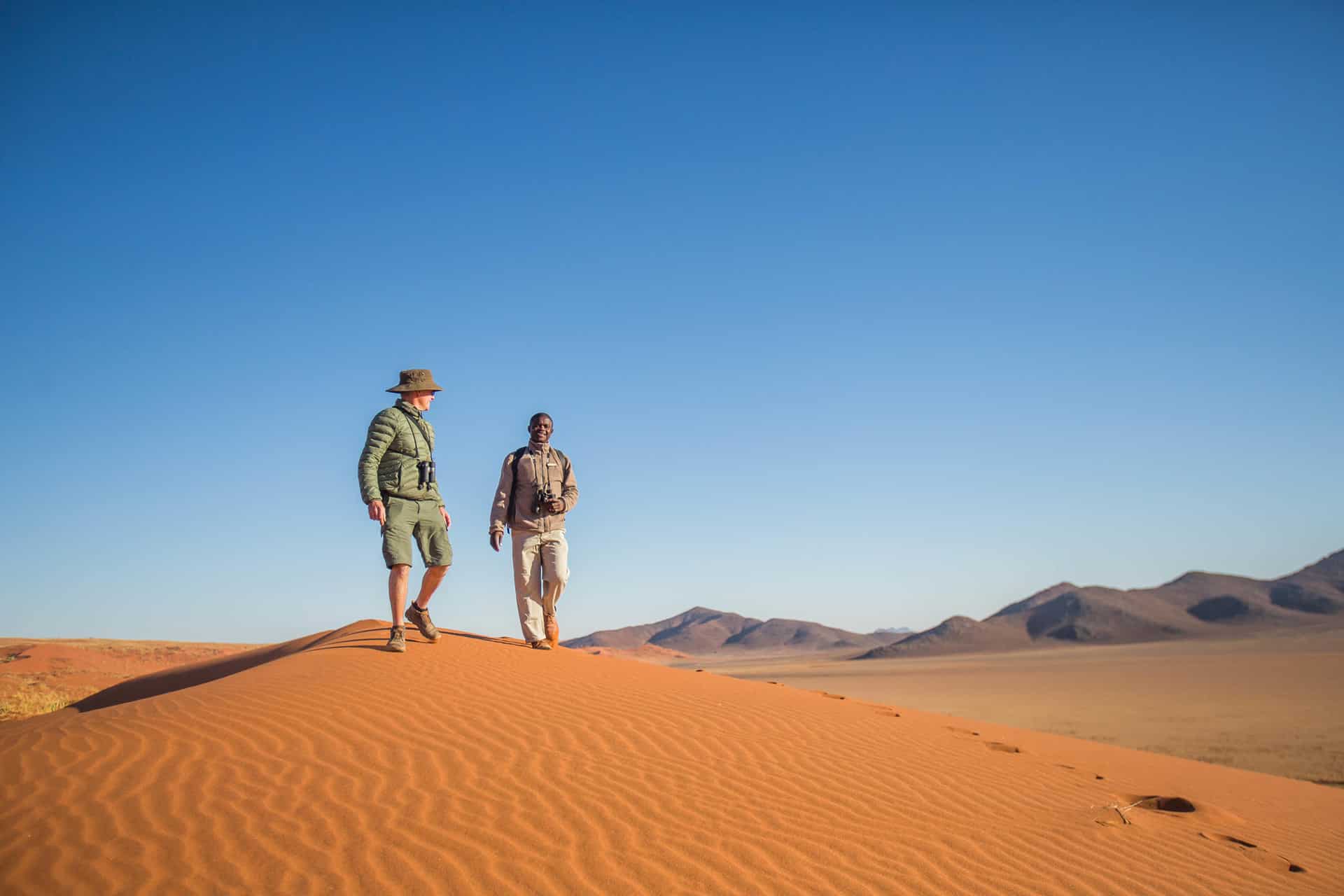 Specialist led walk through the dunes in Namibia, good for solo travelers