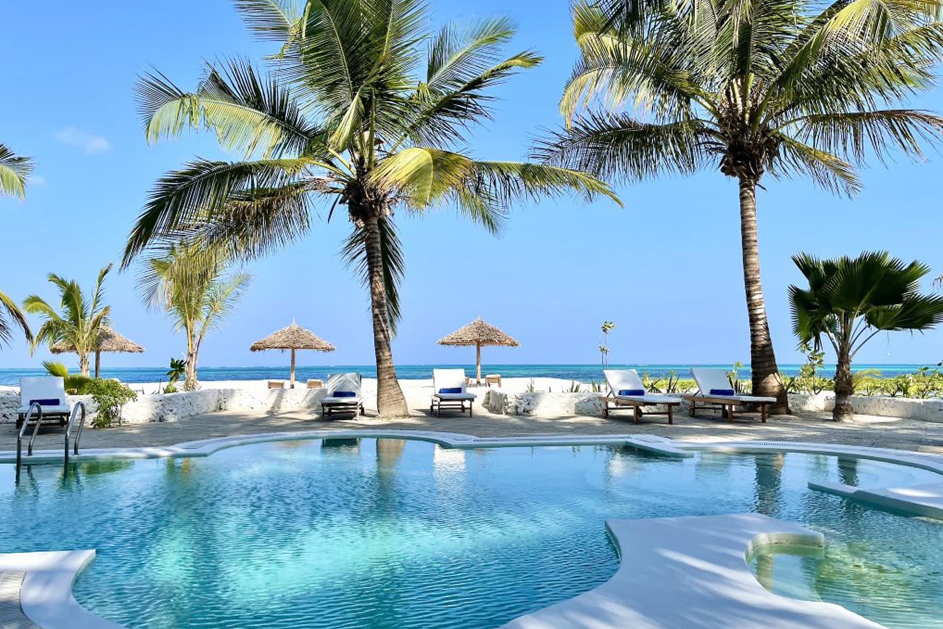 Pool at Amani in Zanzibar, one of the luxury lodges in Africa