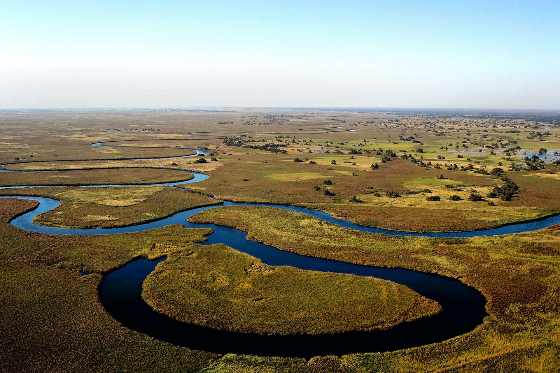 The river channels of the Okavango Delta in Botswana. Future of Travel Post-COVID