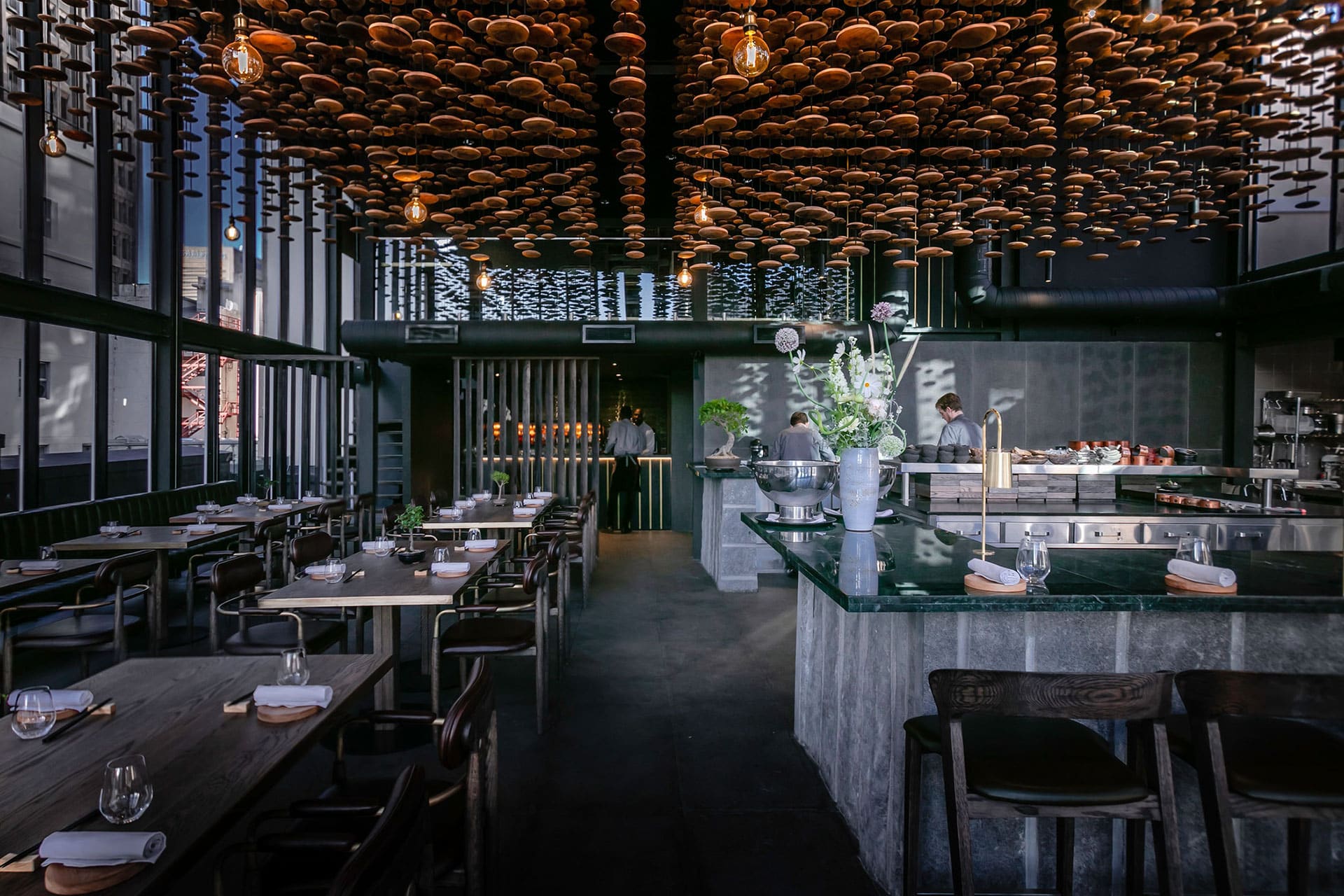 The restaurant interior at FYN – one of the top 10 fine dining restaurants in Cape Town.