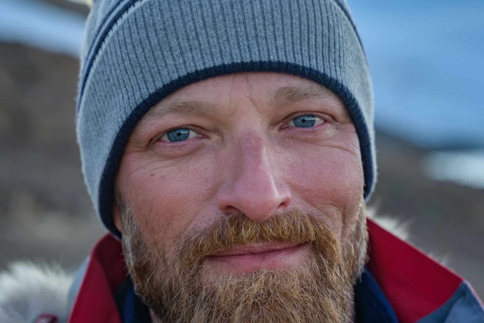 A headshot of polar explorer, Ben Saunders.