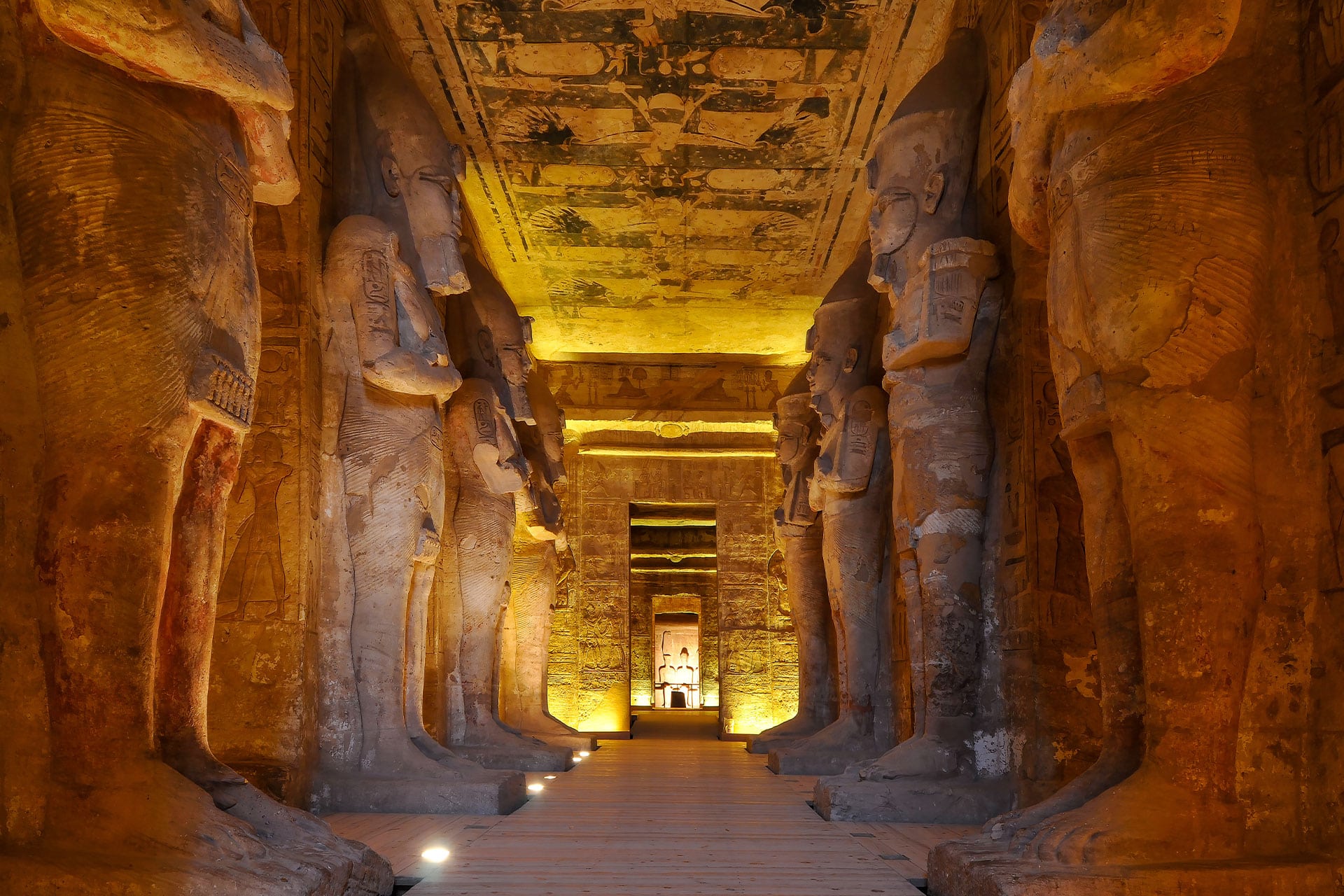 Inside the tomb of King Ramses II at Abu Simbel in Egypt.