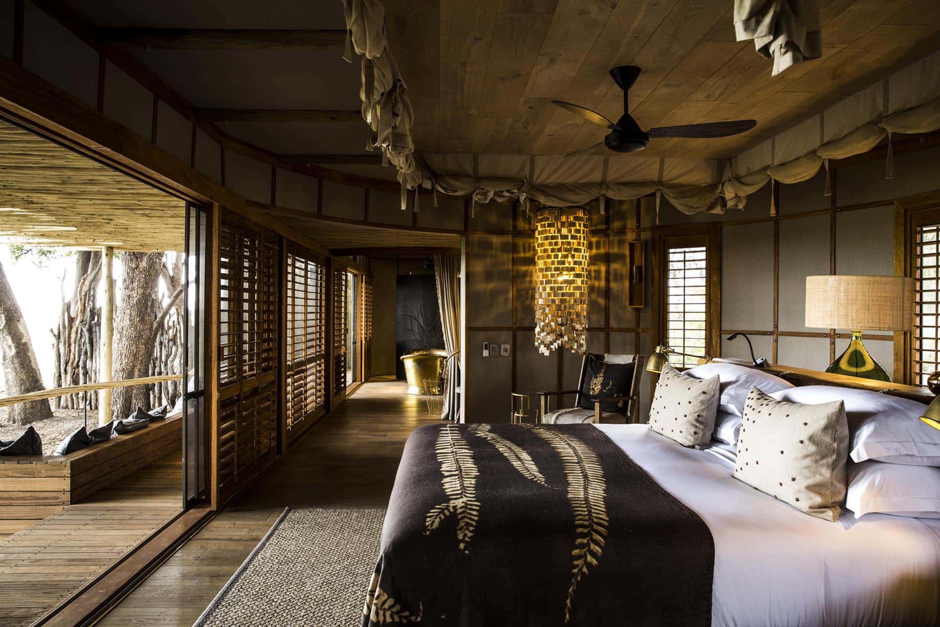 A luxurious suite at Mombo Camp – one of the top Eco Lodges in Africa.