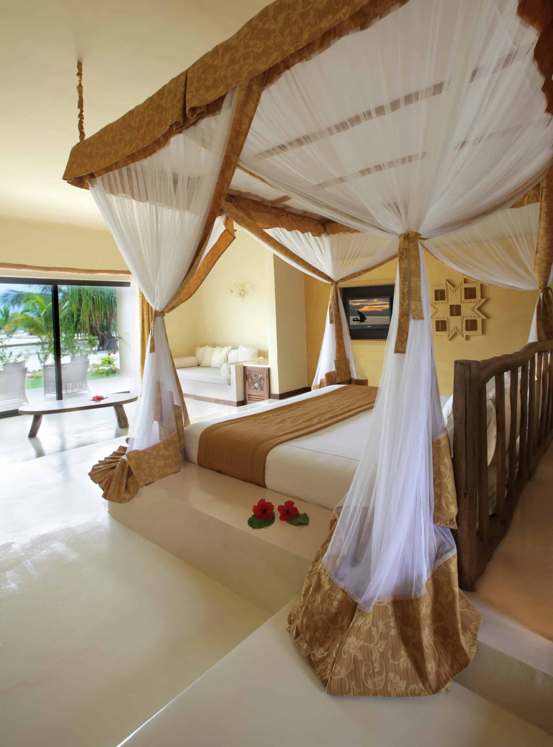 One of the Beach Suites at Gold Zanzibar – one of the top rated Zanzibar resorts with Kids Clubs.