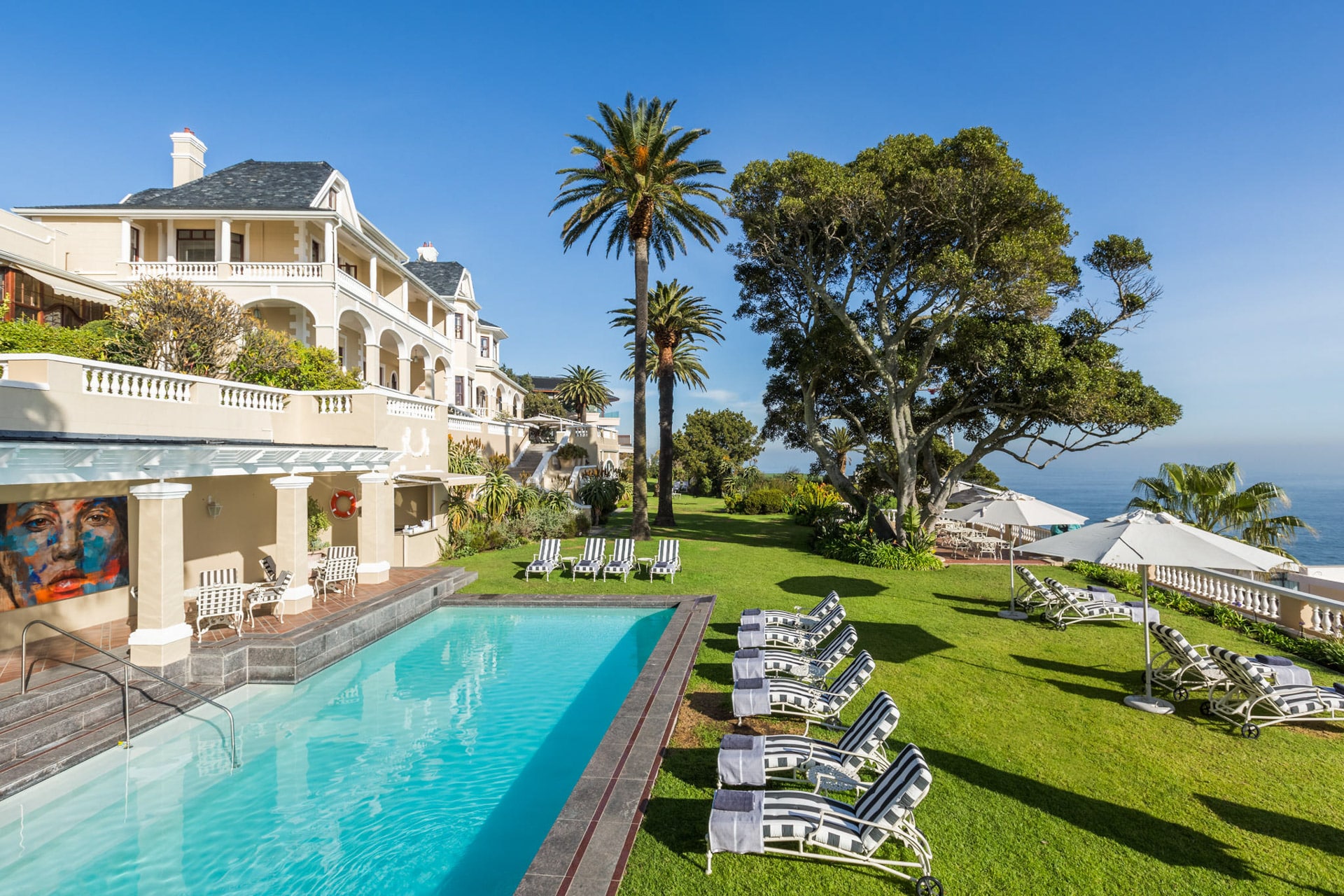 The main pool at Ellerman House - a perfect place to spend Christmas in South Africa.