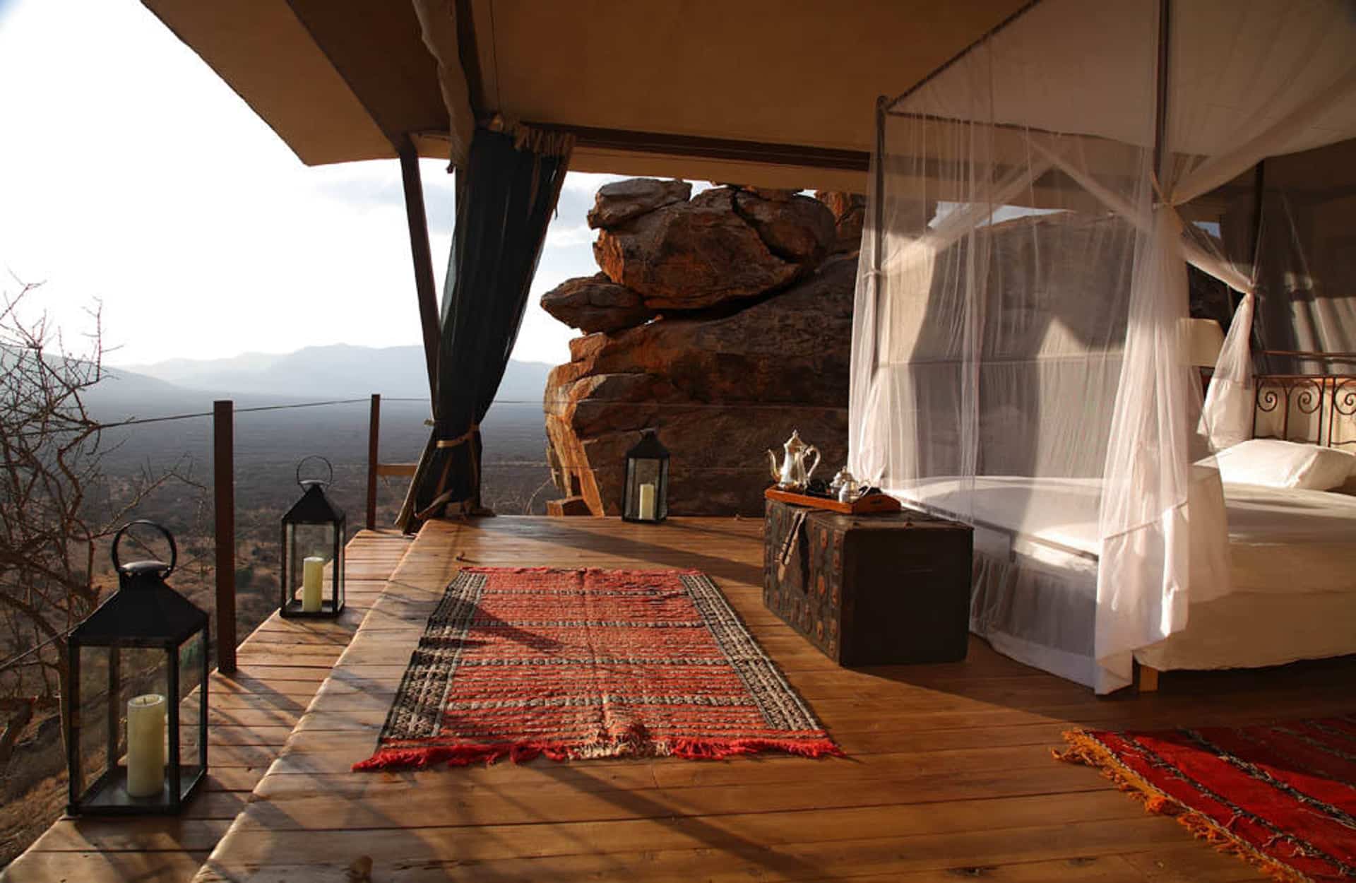 A luxurious eco-villa at Saruni – one of our top rated eco lodges in Africa.