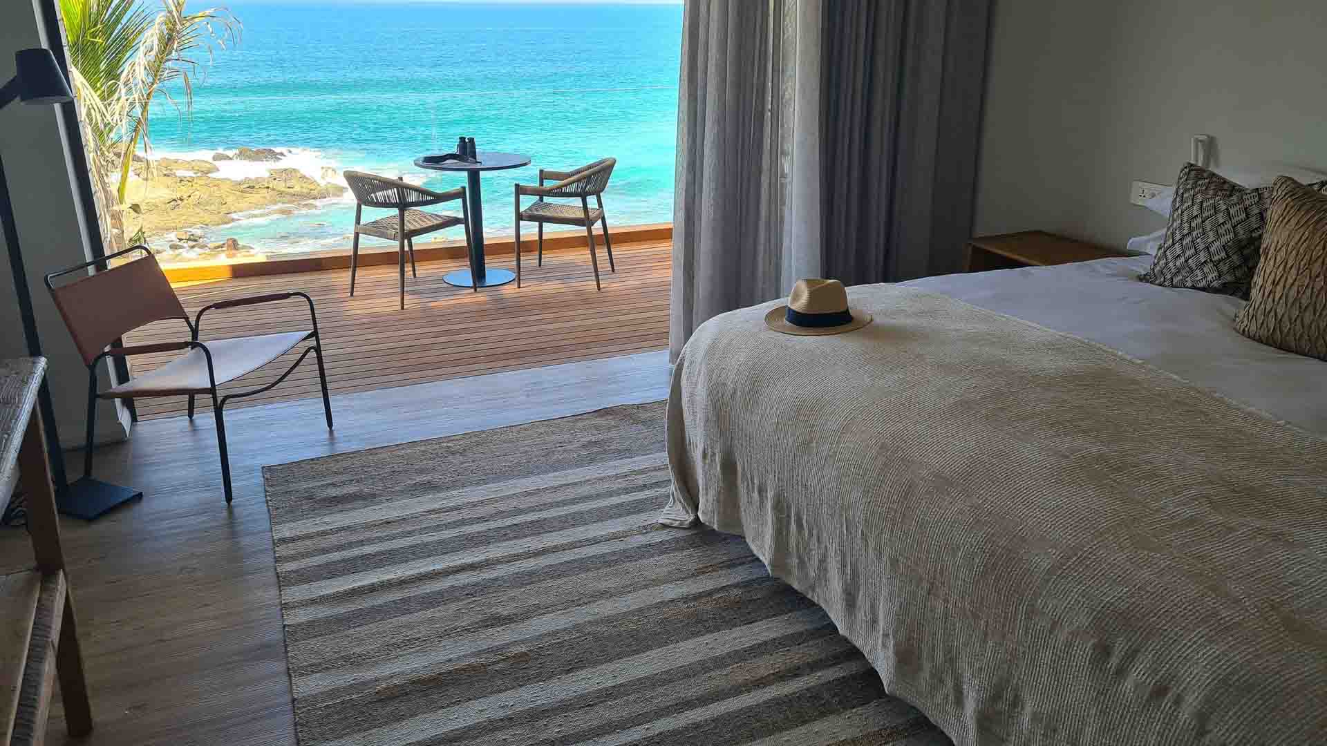 An ocean view room at the popular Ballito hotel, Sala Beach House.
