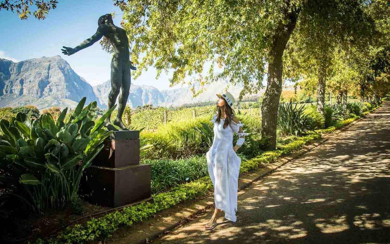 A sculpture in the gardens of Delaire Graff Estate – one of the top art galleries in Cape Town.