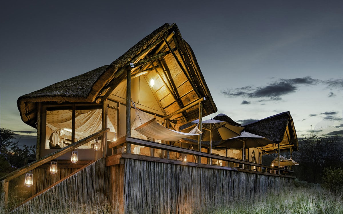 An exterior view of the Feline Fields family villa - one of the top villas in Africa.
