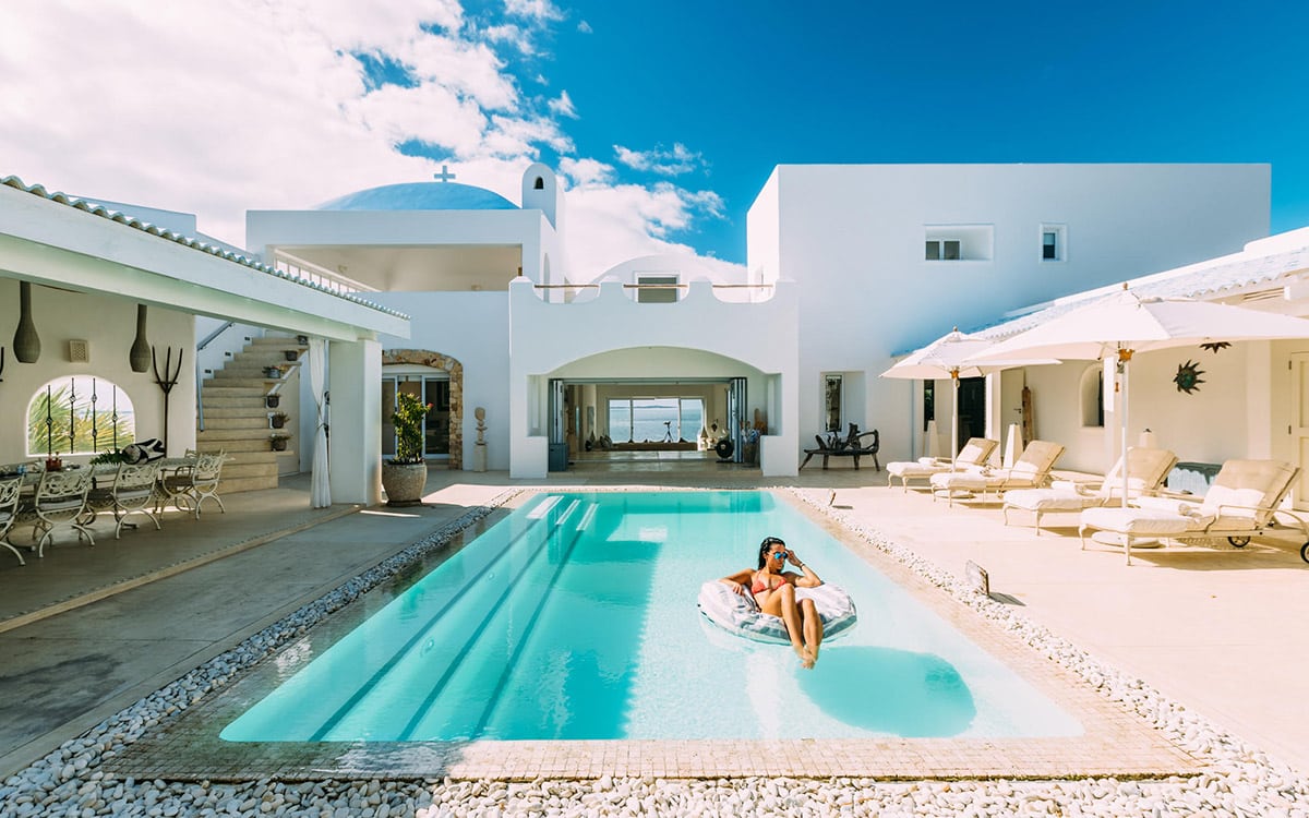 Enjoy Santorini Mozambique’s Main Villa pool - one of the top villas in Africa.