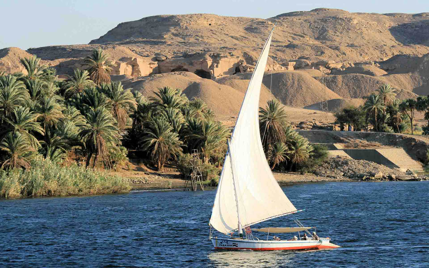 Felucca on river with Ker & Downey Africa in Egypt