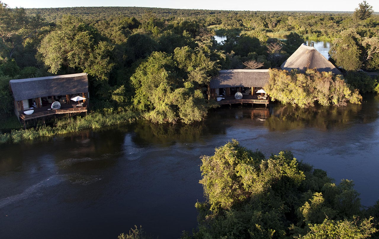 Lodge in a river with Ker & Downey Africa