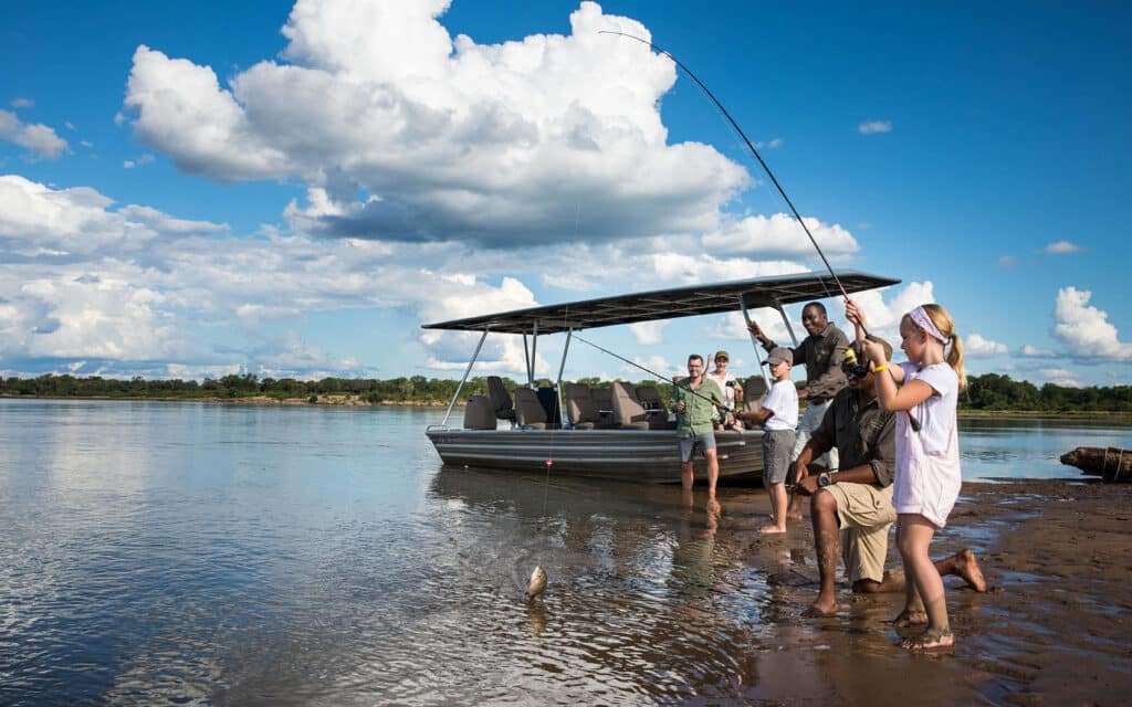 Fishing at Tembo Plains Camp with Ker & Downey Africa