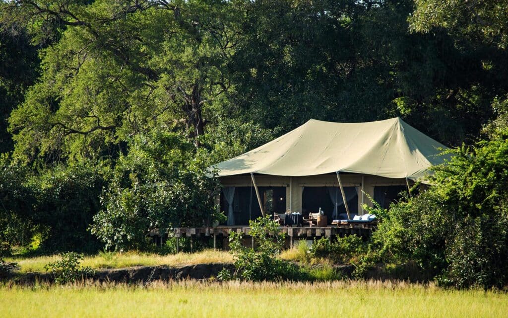 Luxury tent at Tembo Plains Camp with Ker & Downey Africa