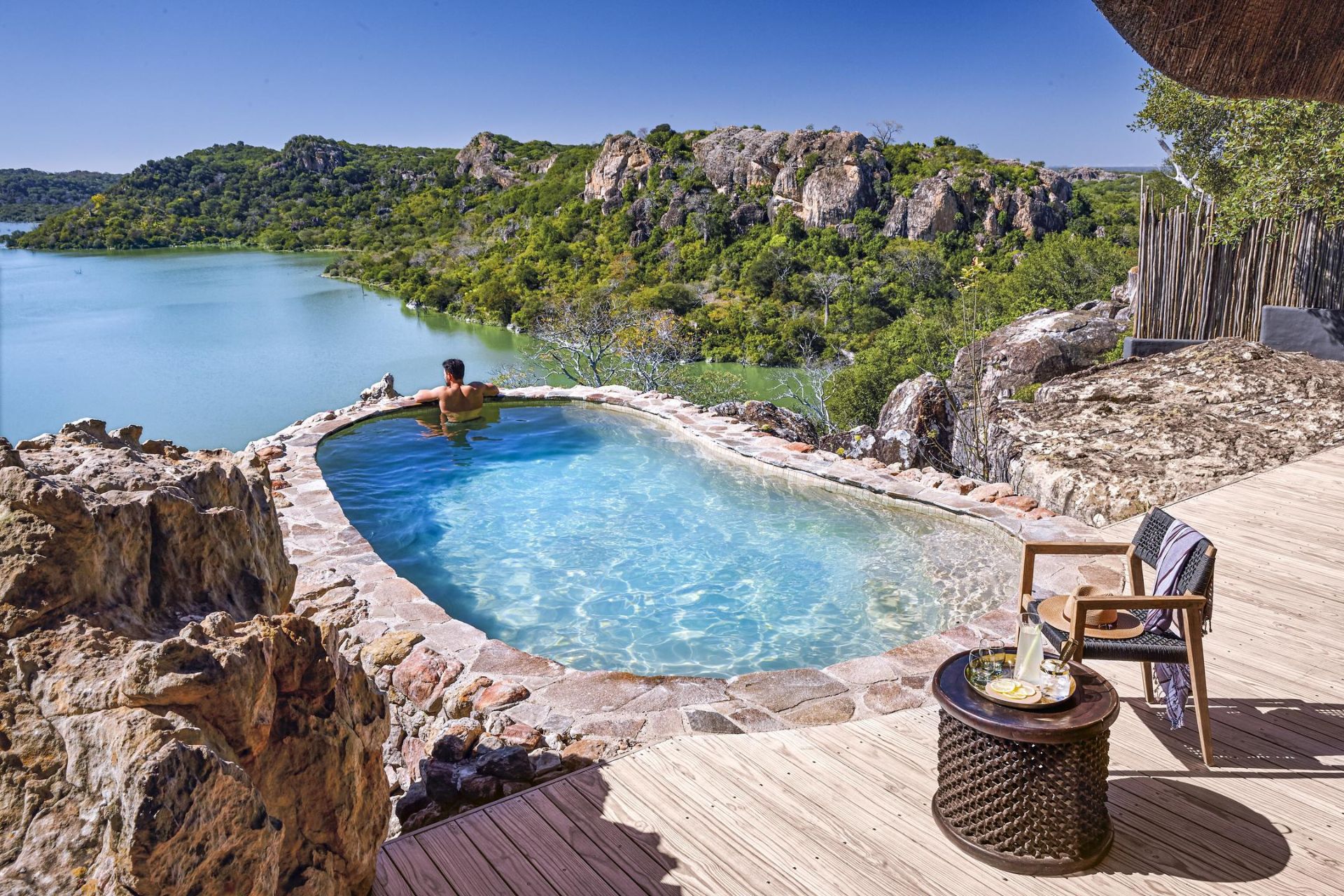 Plunge pool views at luxury lodge Singita Pamushana with Ker & Downey Africa