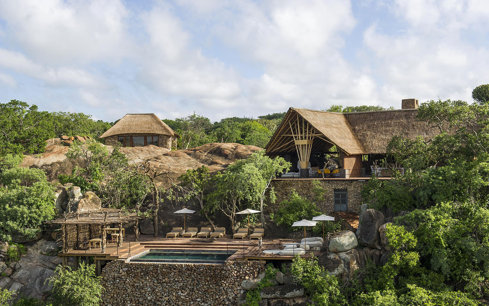 Front view at Mwiba Lodge in Tanzania with Ker & Downey Africa