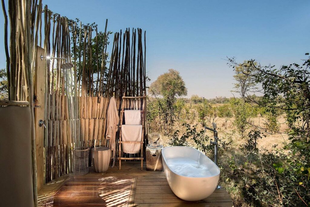 Sable Alley is an exclusive camp set amid the game-rich floodplains of the Khwai Private Reserve in the east of the Okavango Delta.