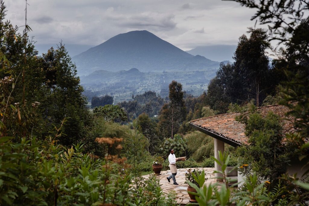 Sabyinyo Silverback Lodge is Rwanda’s first community-owned luxury lodge, located just 3km from the Volcanoes National Park.
