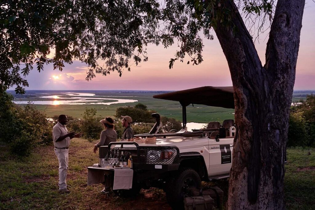 Sanctuary's Chobe Chilwero Lodge is an extravagant safari retreat that promises remarkable game viewing opportunities.