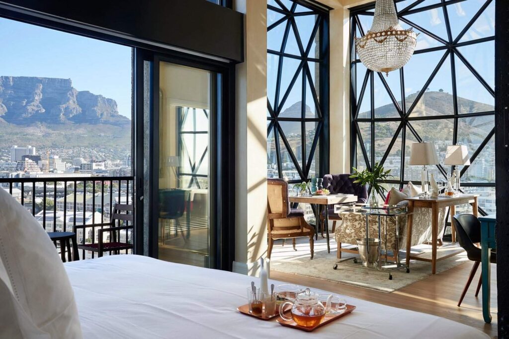 The Silo Hotel towers over the vibey V&A Waterfront in the heart of Cape Town with sweeping views of Table Mountain and the Atlantic Ocean.