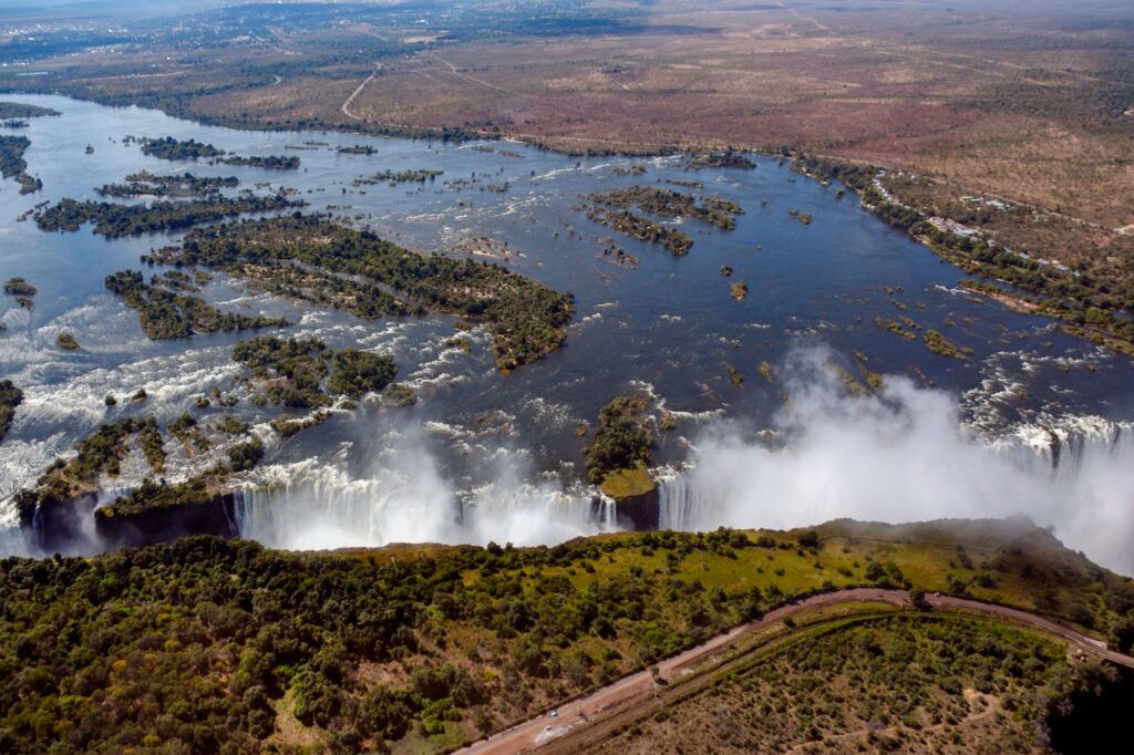 Aerial view of Victoria Falls - Zimbabwe Luxury Safari