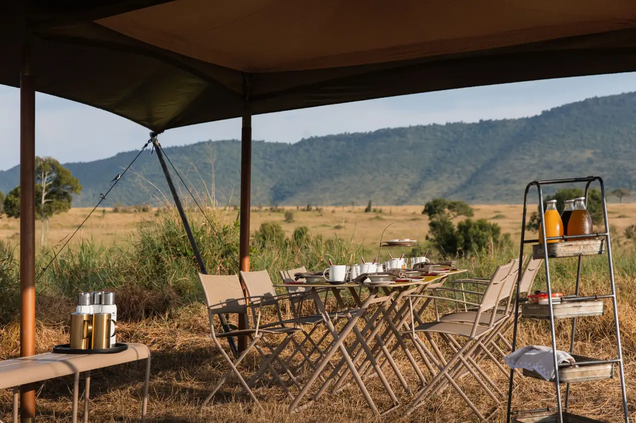Angama Safari Camp - Breakfast Table with View photographed by Teagan Cunniffe (1)