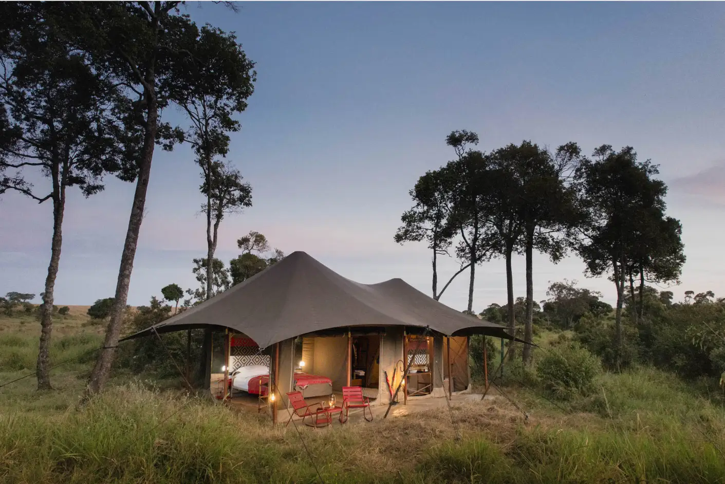 Angama Safari Camp - Evening in Tent photographed by Teagan Cunniffe