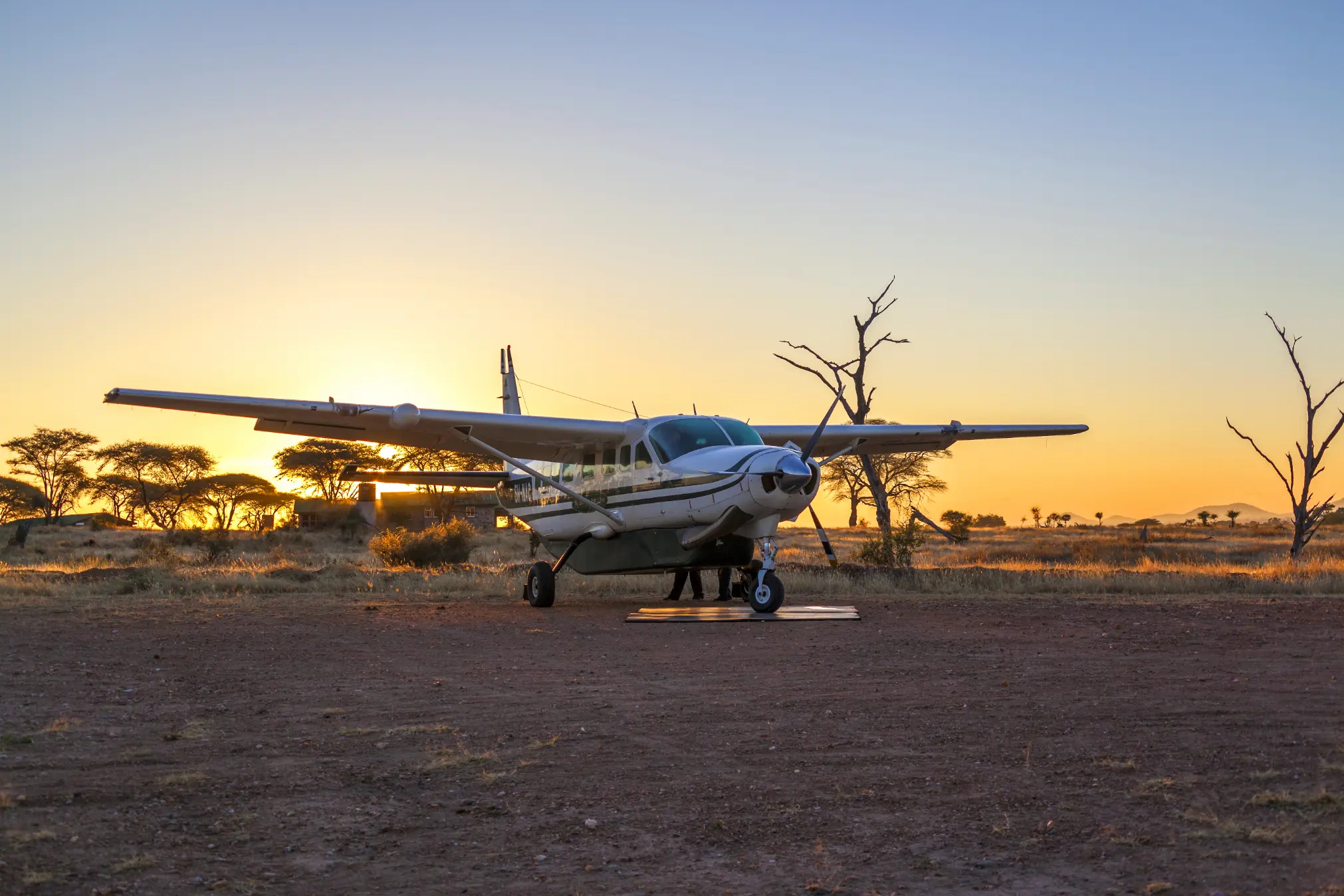 Light aircraft for a luxury safari in Africa