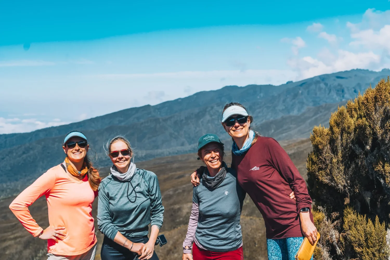 The team of four from Ker & Downey Africa on their way up Mount Kilimanjaro