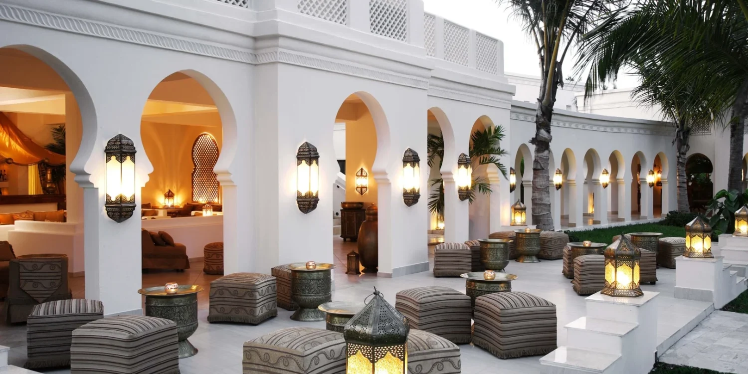 The bar terrace at Baraza Resort & Spa – one of the top rated Zanzibar resorts with Kids Clubs.