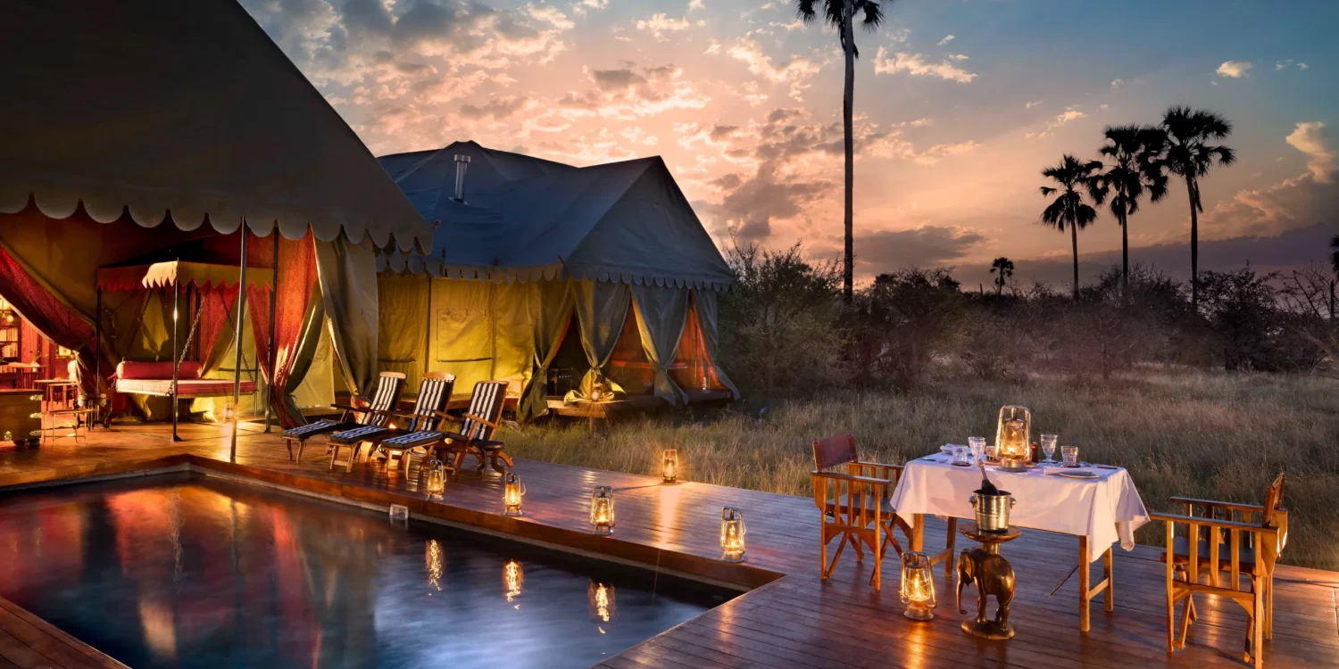 Luxury African Safari Cost - Private Tented Camp with Pool and Outdoor Dining
