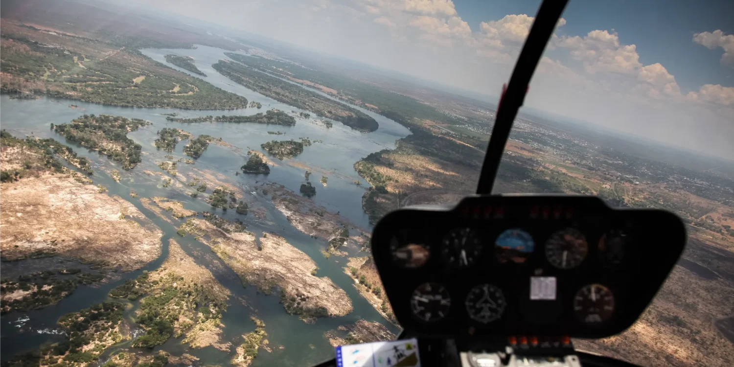 South Africa Safari in November – Helicopter Flight Over Victoria Falls